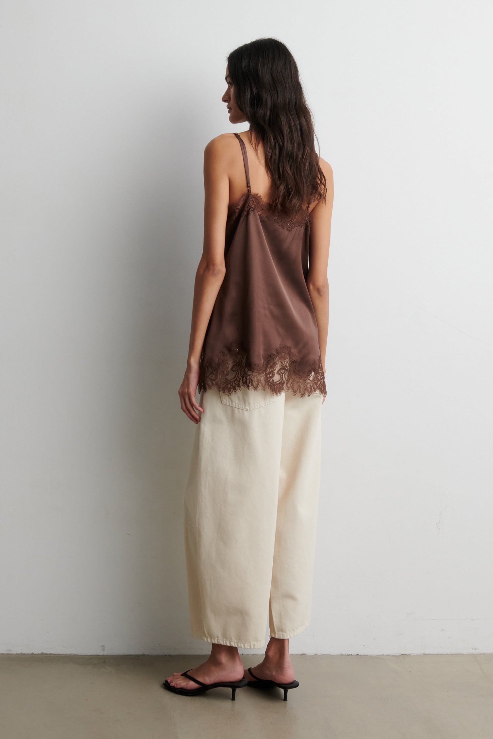 Laceria Lace Strap Top - Carafe
