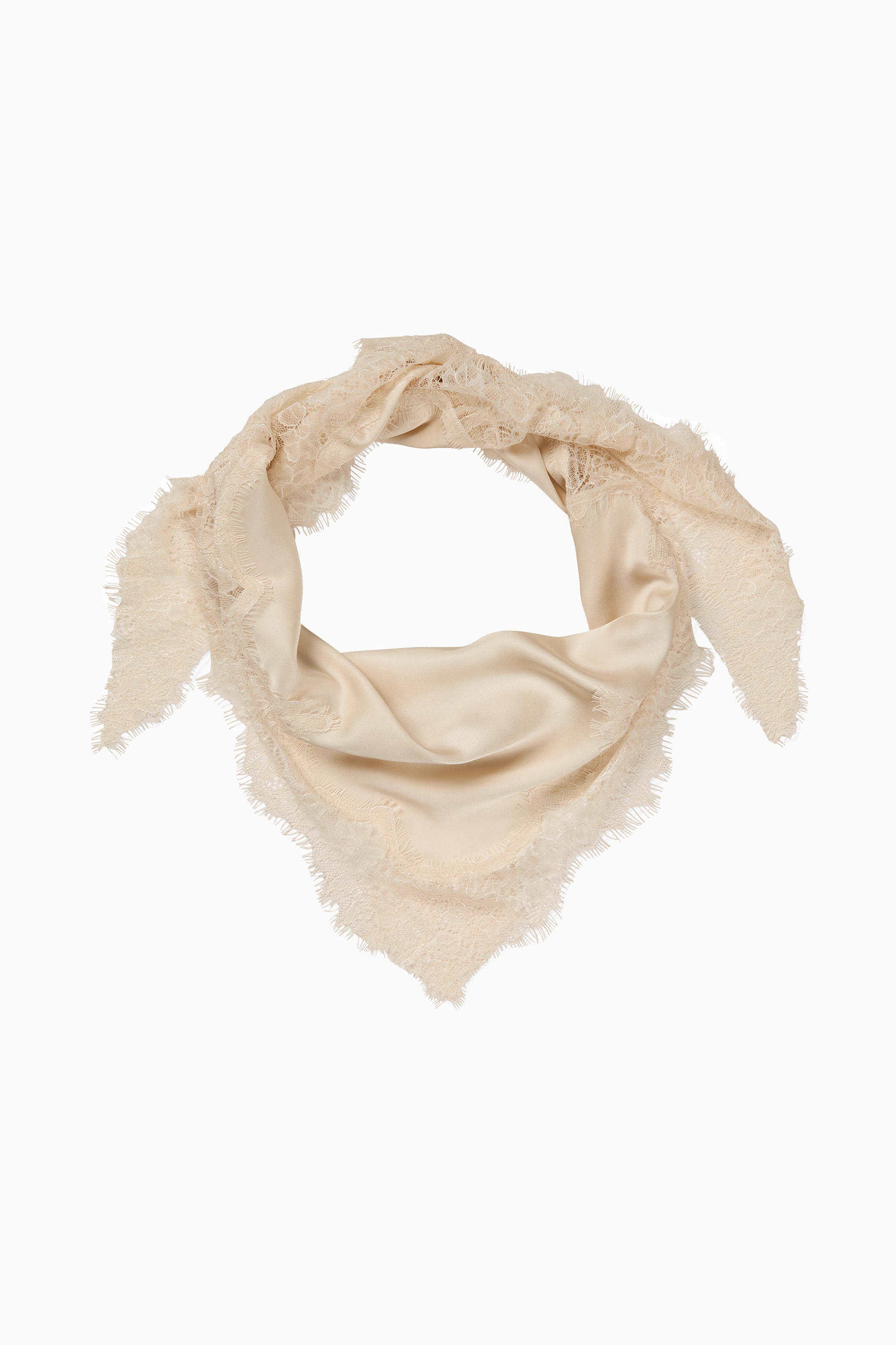 Lacia Contrast Hip Scarf - Cream