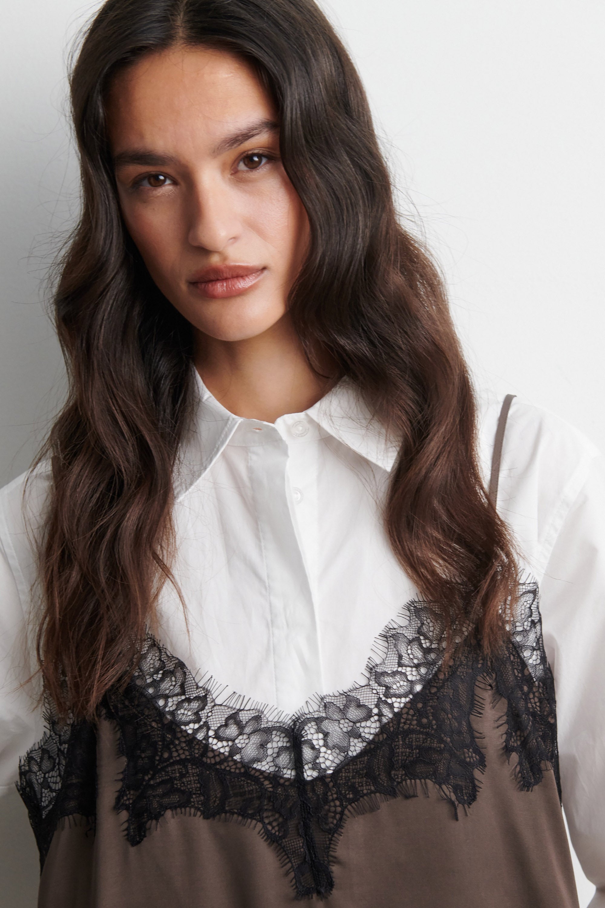 Lacia Contrast Mini Dress - Wren