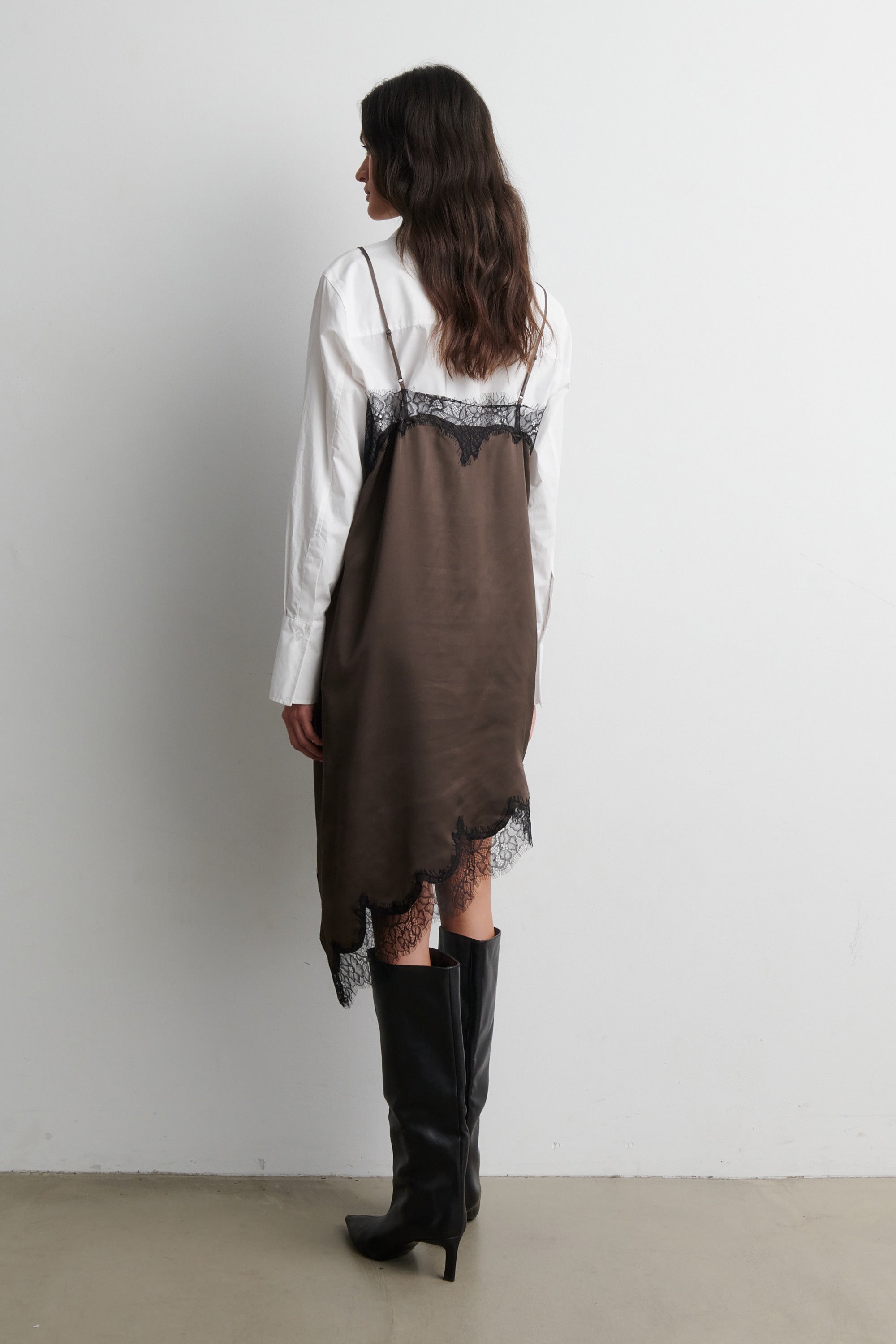 Lacia Contrast Mini Dress - Wren