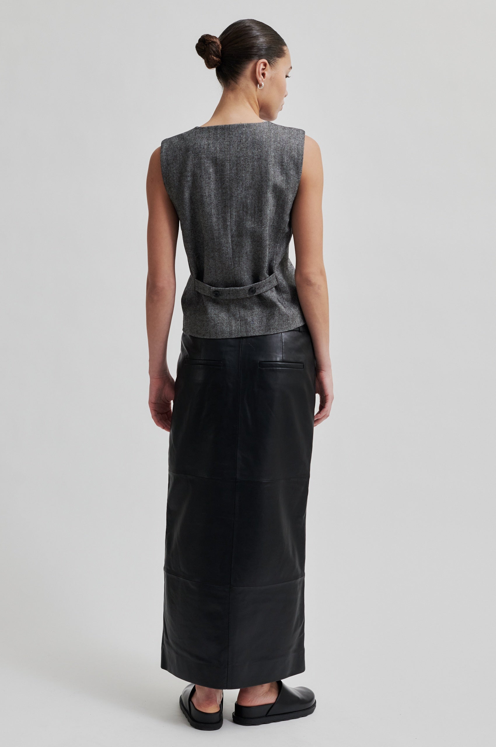  Letho Leather Maxi Skirt - Black - RUM Amsterdam