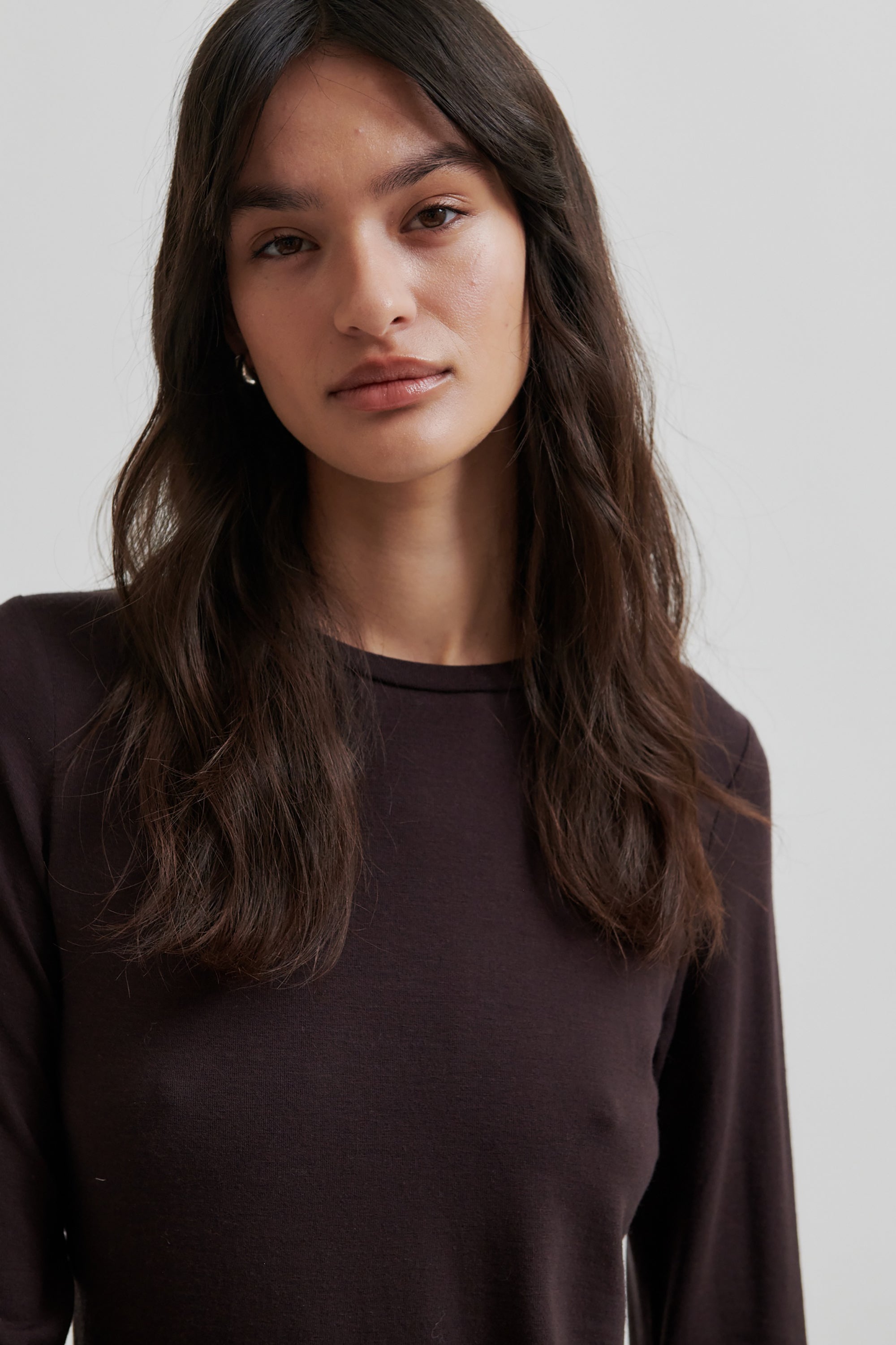 Matima O-Neck Tee - Chocolate Plum