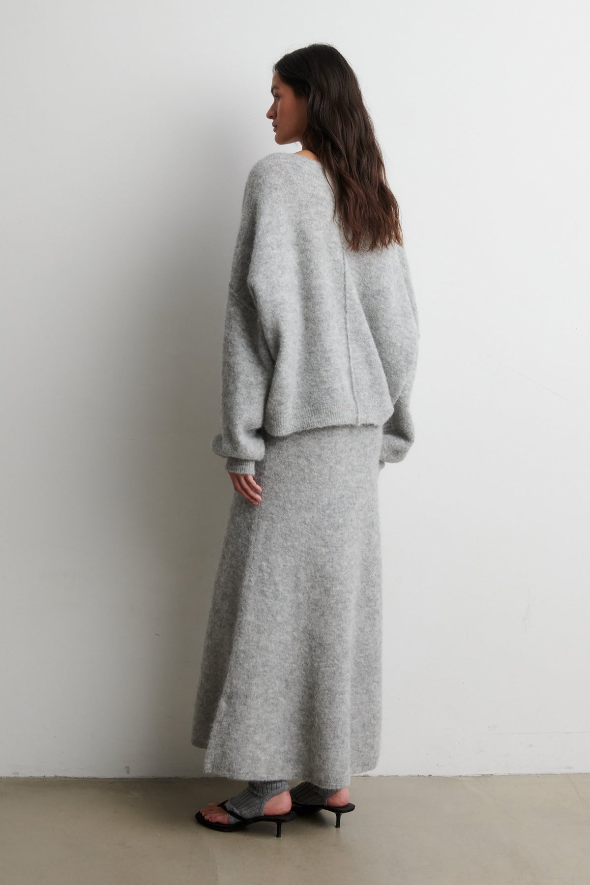 Pollenza Knit Pullover - Light Grey Melange