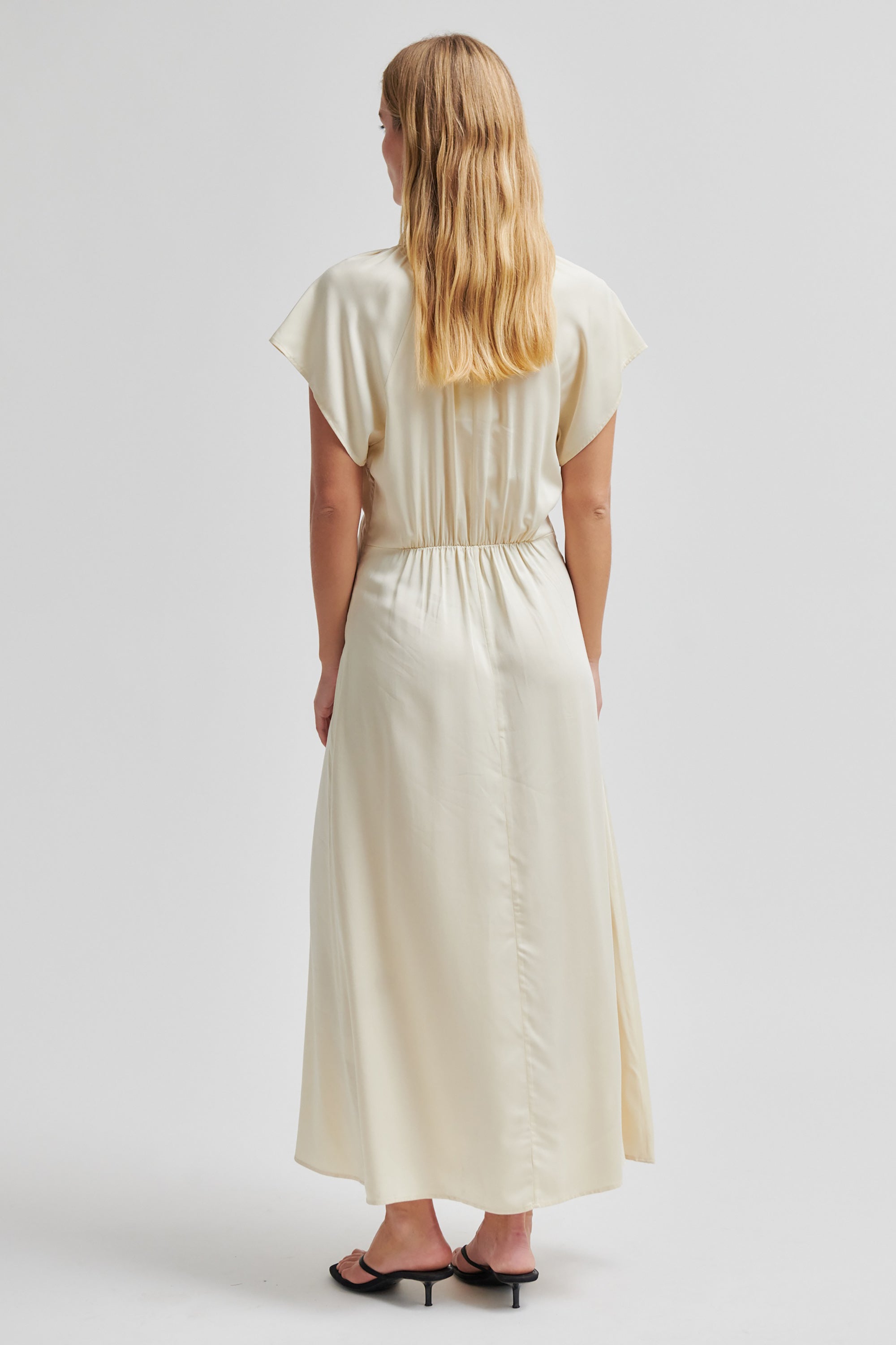 Shera Frill Dress - Alabaster Gleam