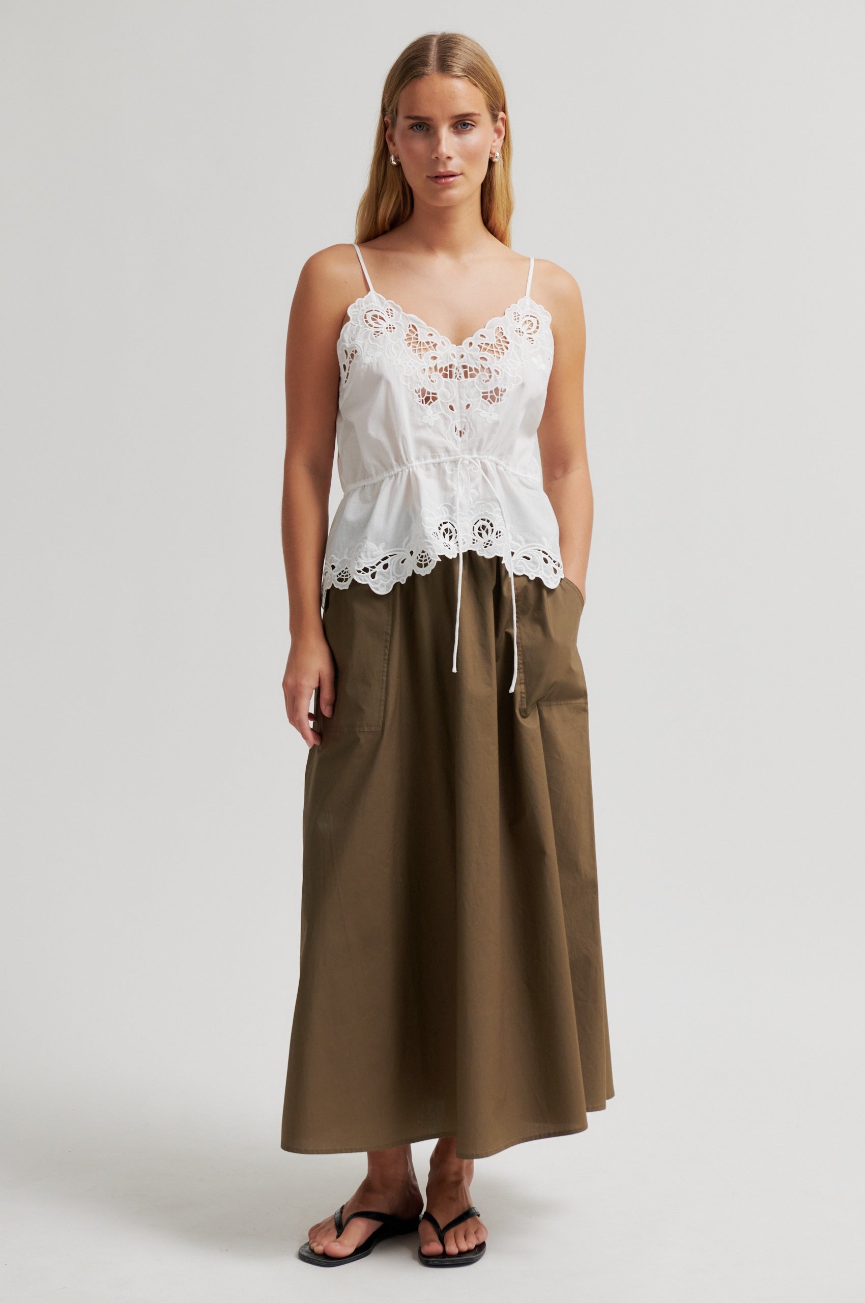 Shia Strap Top - White