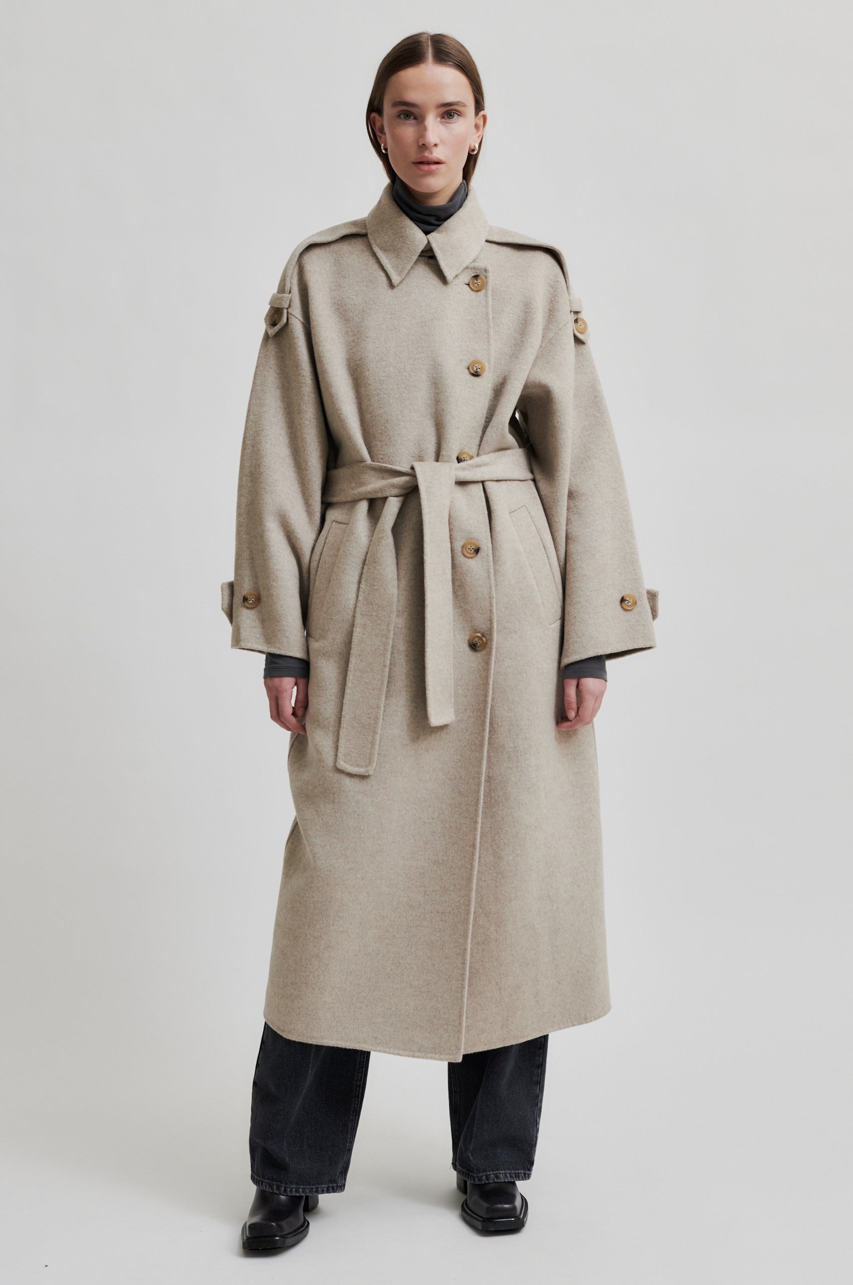 Second Female Walance New Coat - Beige Melange - RUM Amsterdam