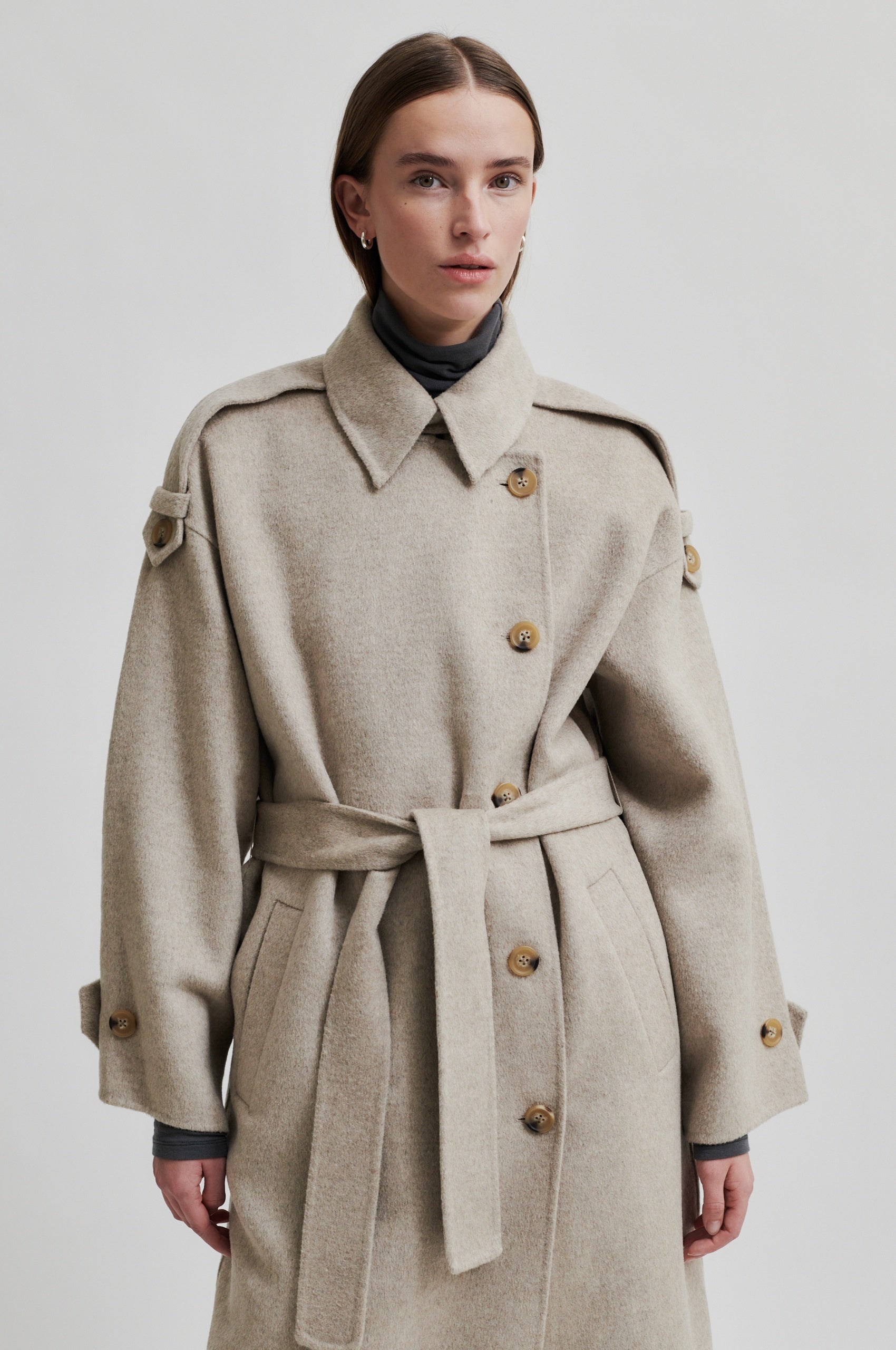 Second Female Walance New Coat - Beige Melange - RUM Amsterdam