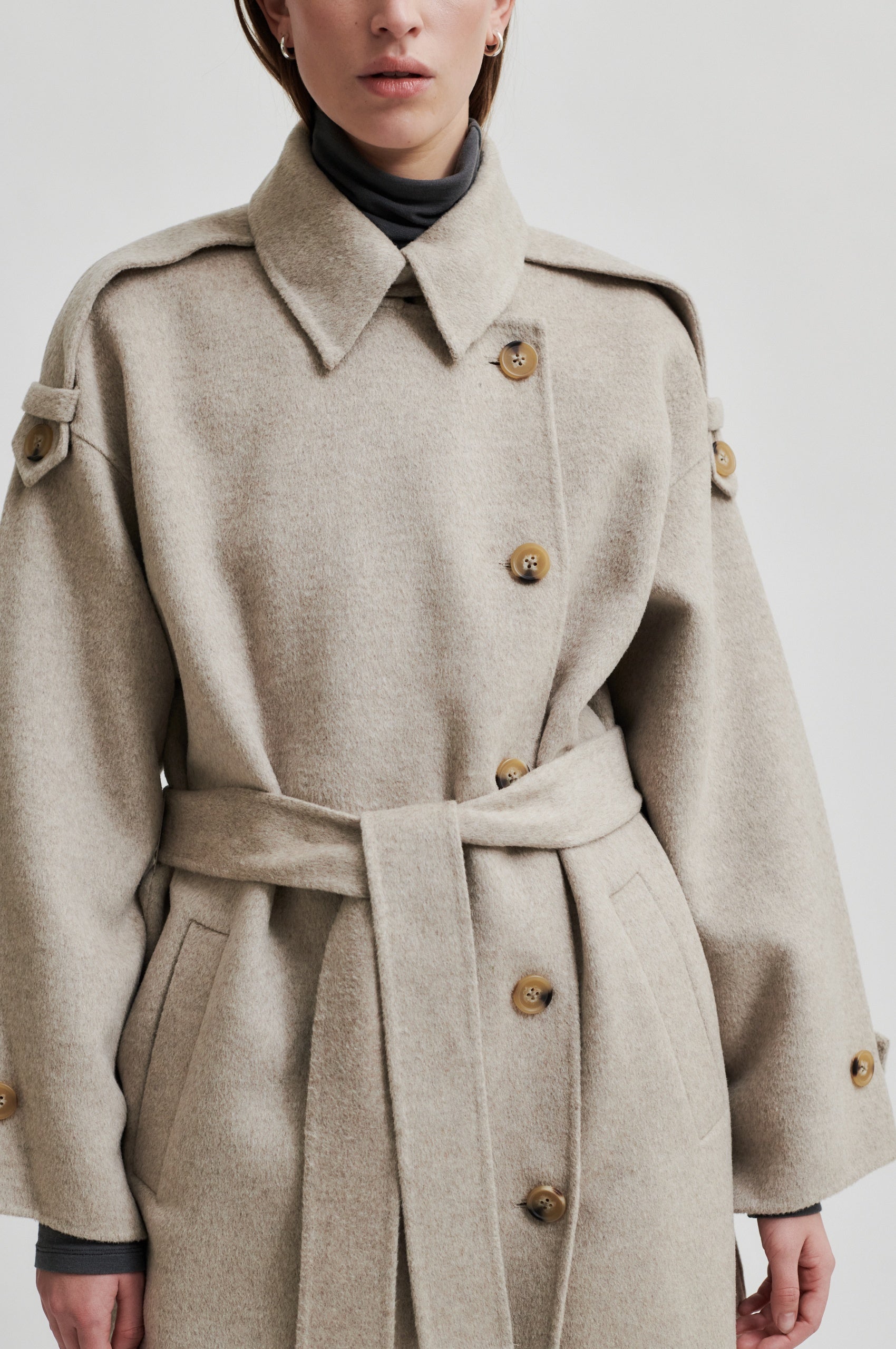 Second Female Walance New Coat - Beige Melange - RUM Amsterdam