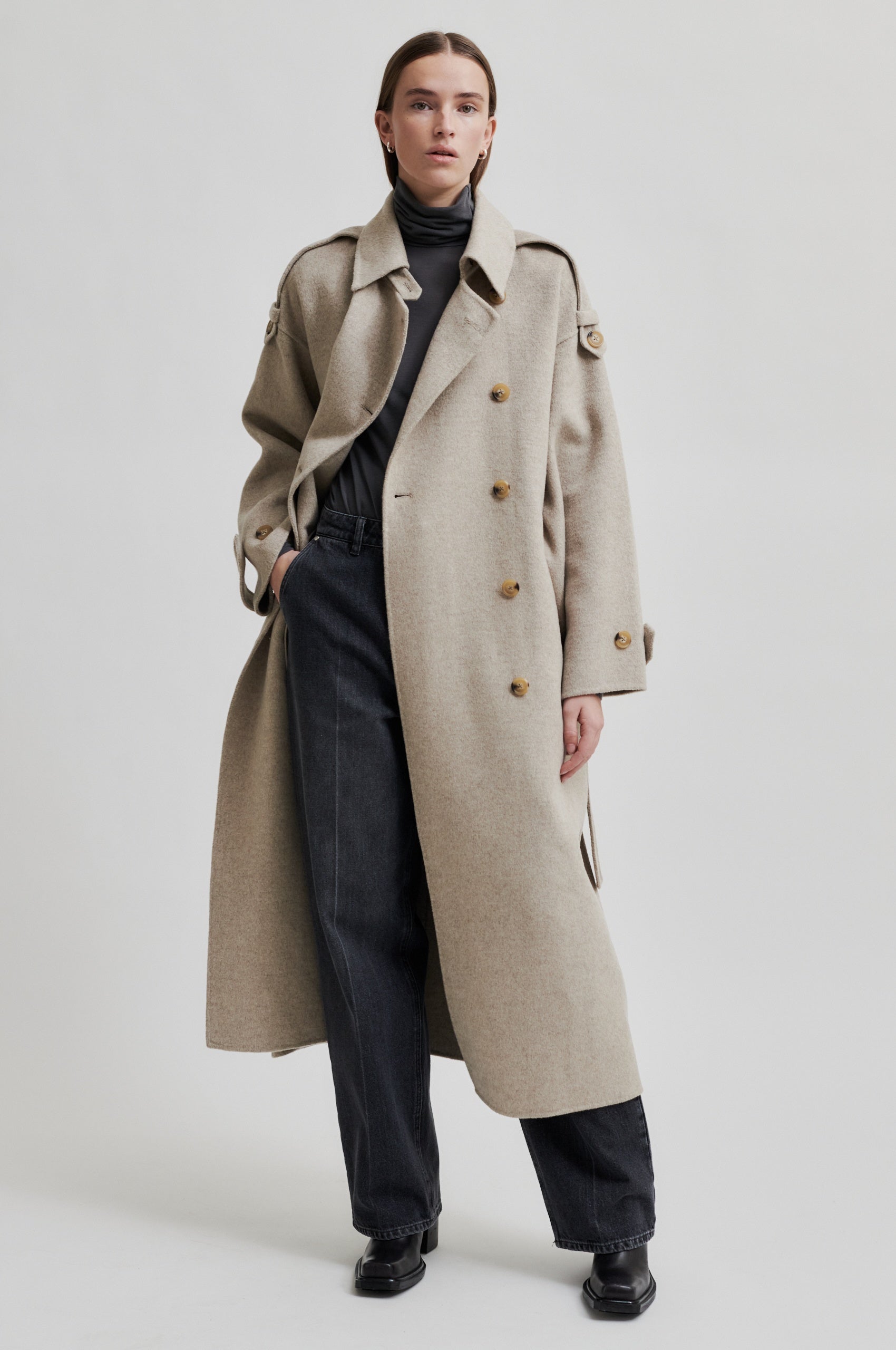 Second Female Walance New Coat - Beige Melange - RUM Amsterdam