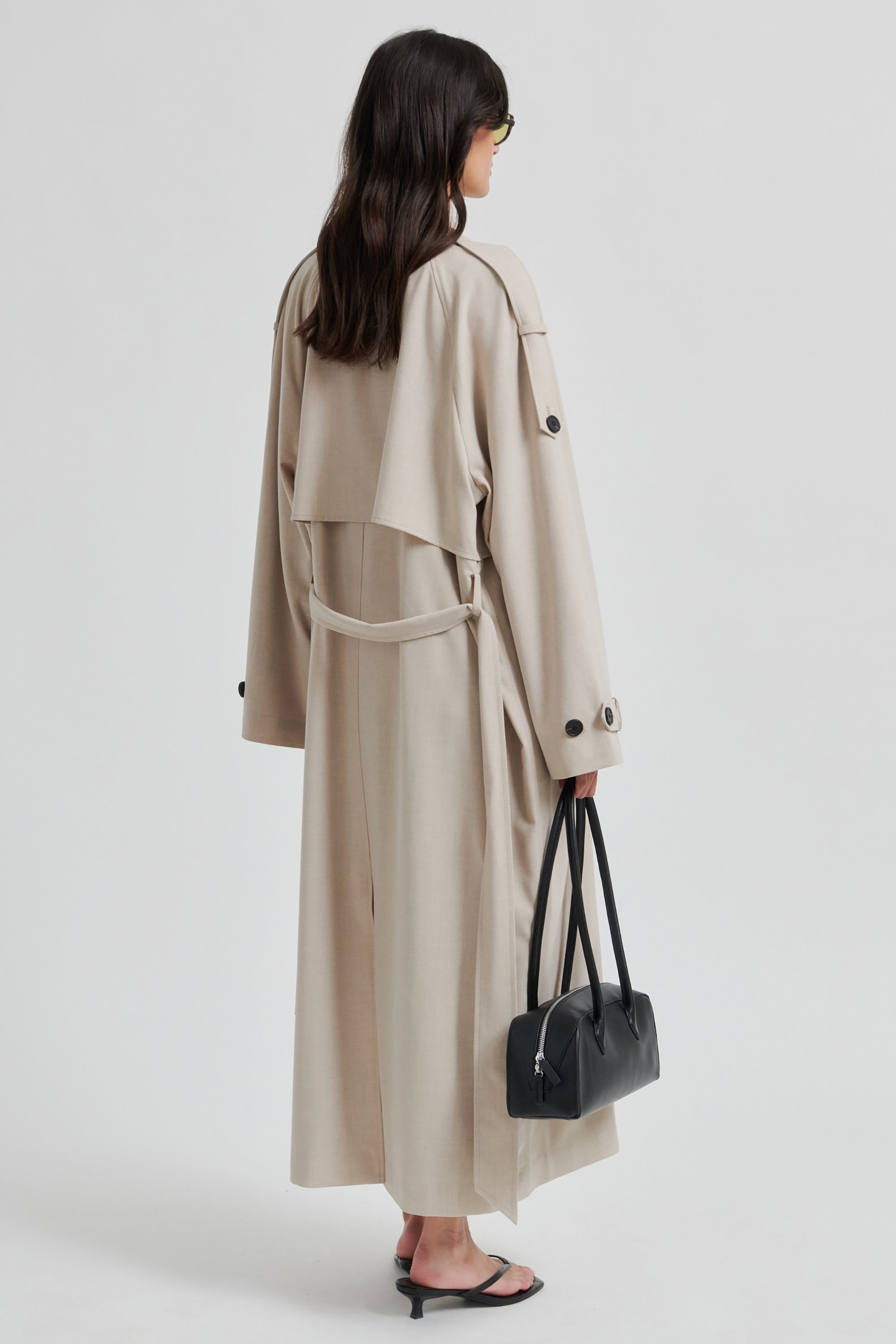 Zoie Trenchcoat  - Light Beige Melange