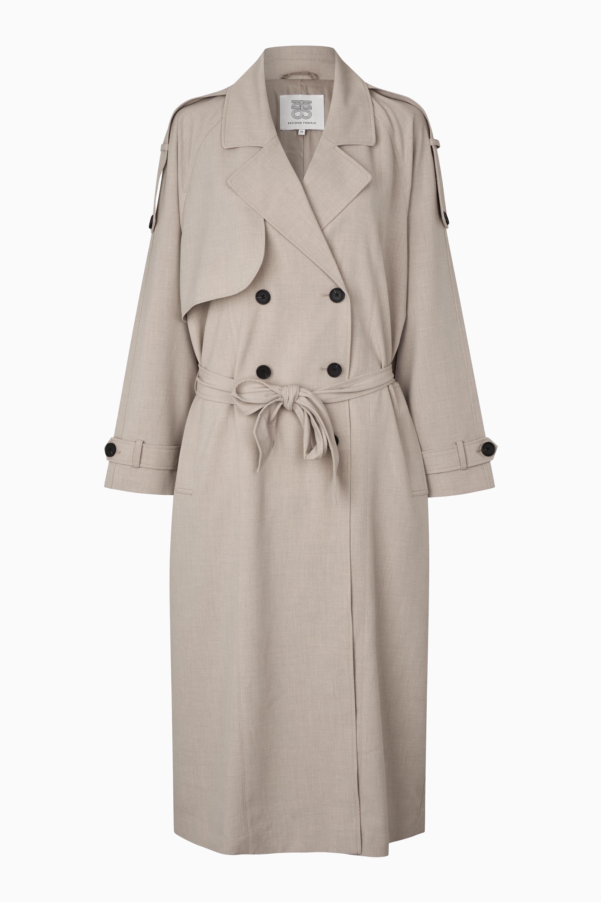 Zoie Trenchcoat  - Light Beige Melange