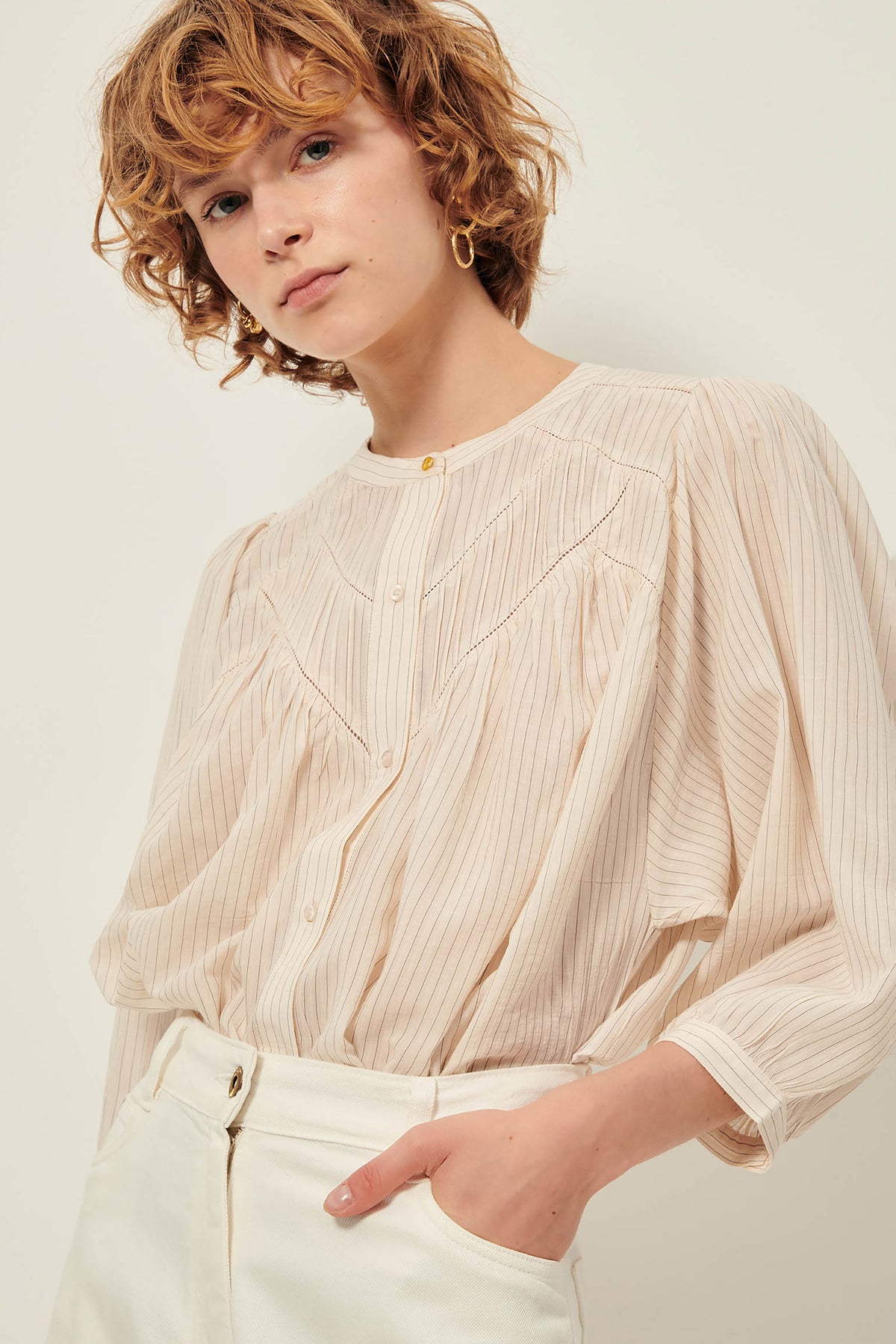 Savi Blouse - Sandblack