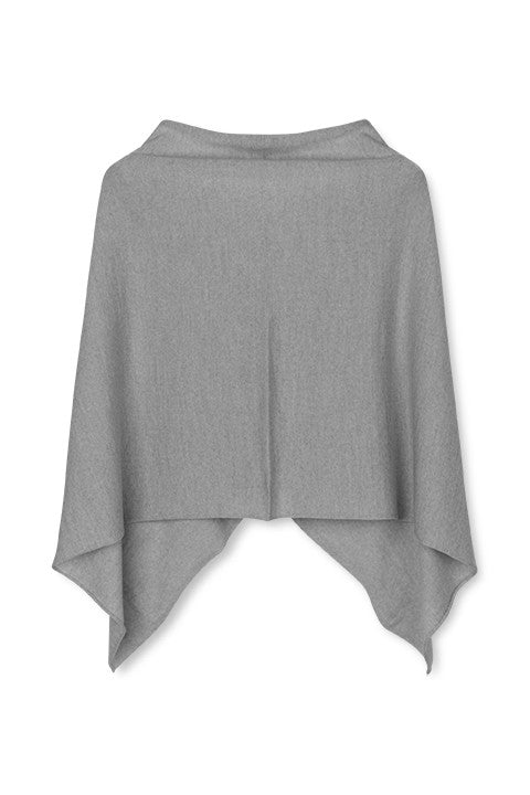 Sibin/Linnebjerg Paris Poncho - Sweat Melange Grey - RUM Amsterdam