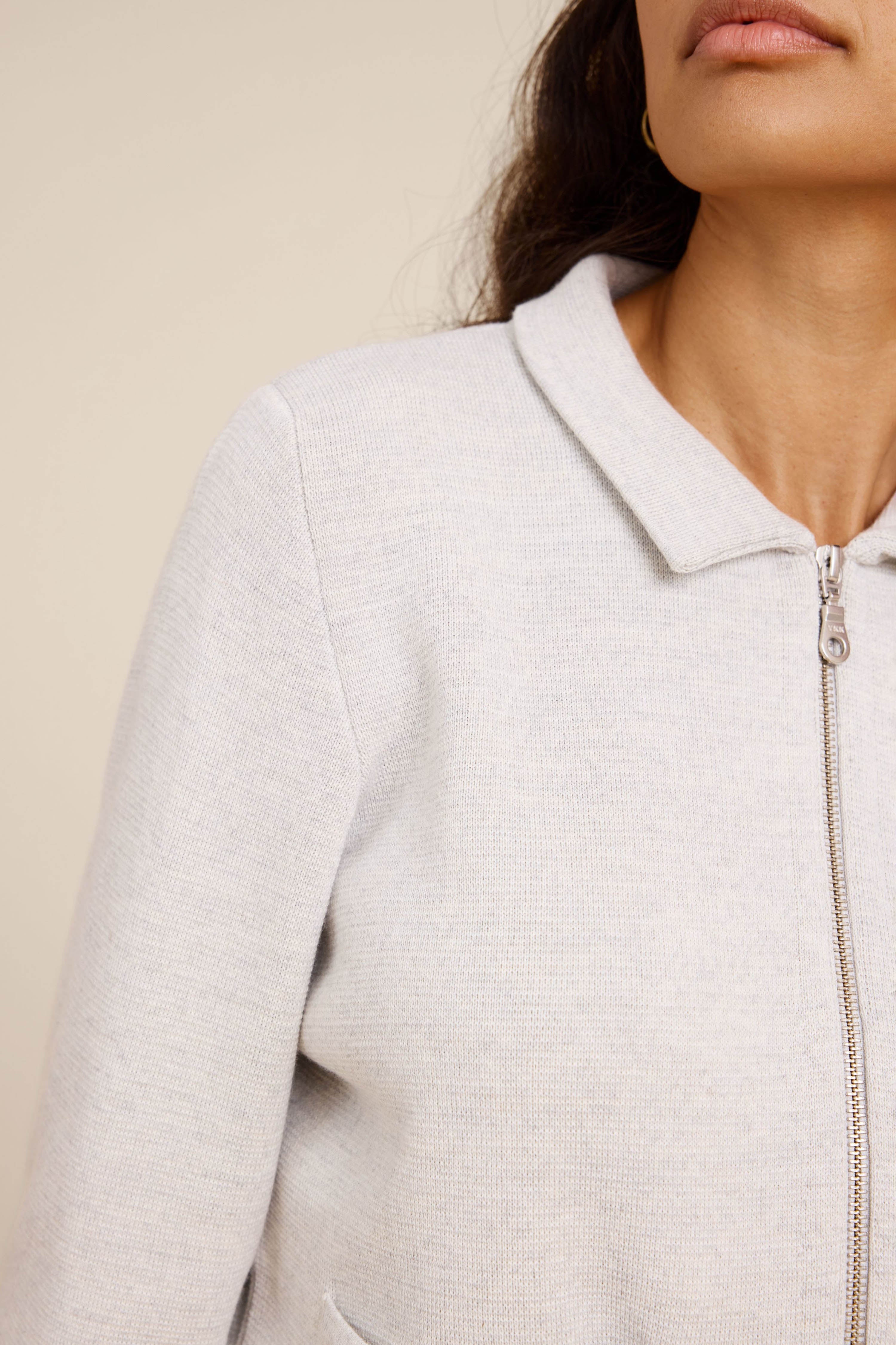  Giselle Cardigan - Light Melange Grey - RUM Amsterdam