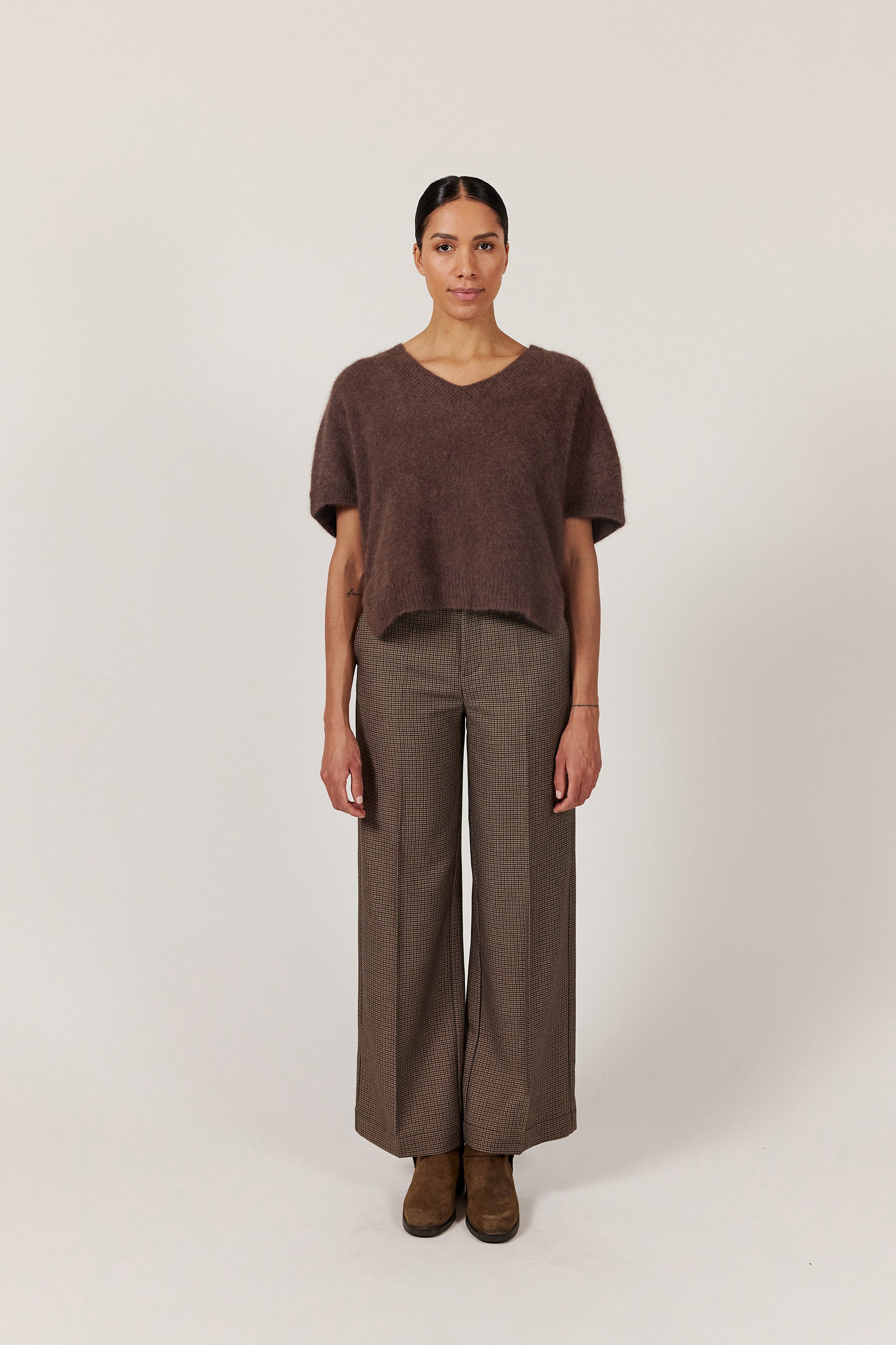  Dana Top - Chocolate Melange - RUM Amsterdam