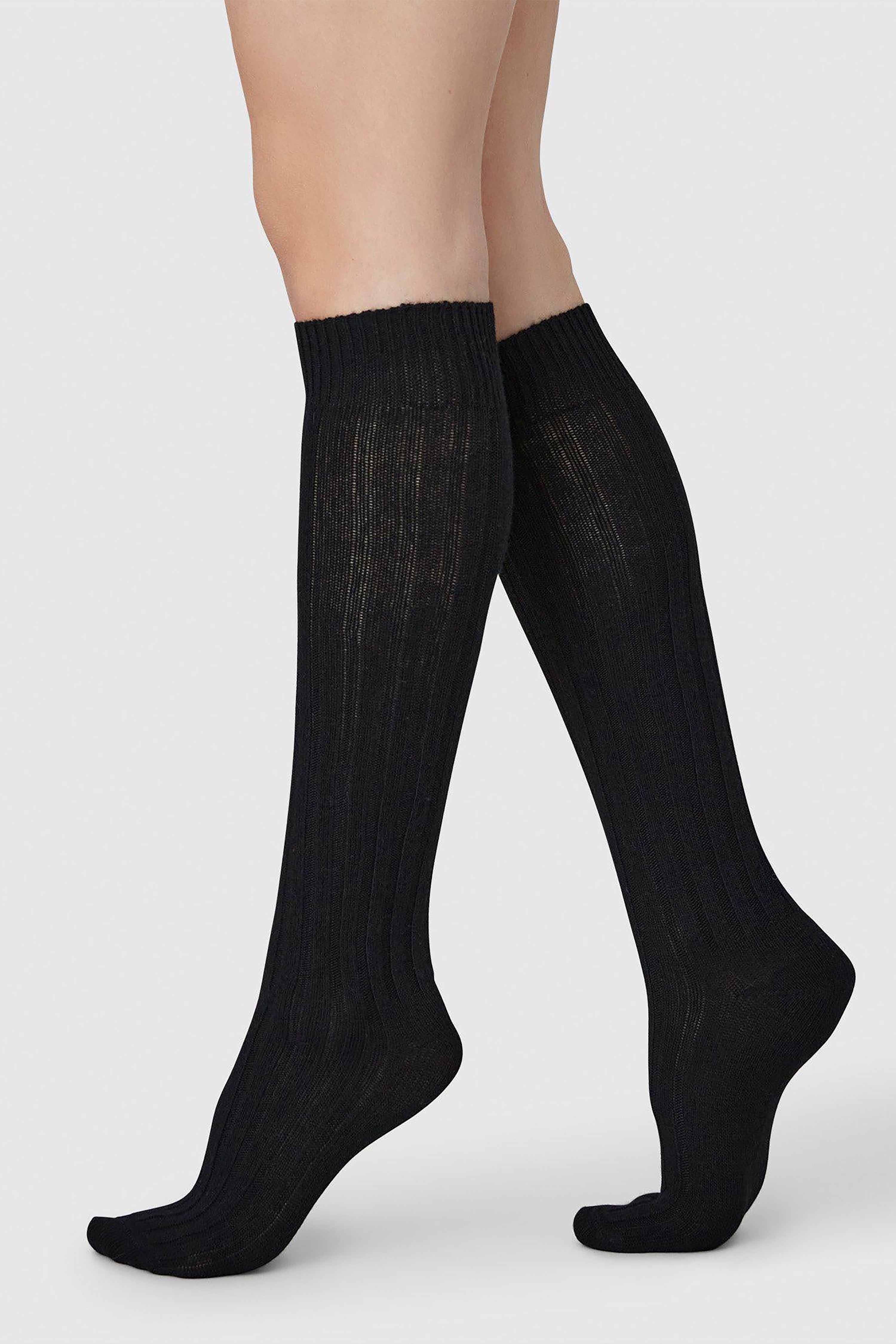 Bodil Chunky Knee-High Socks - Black