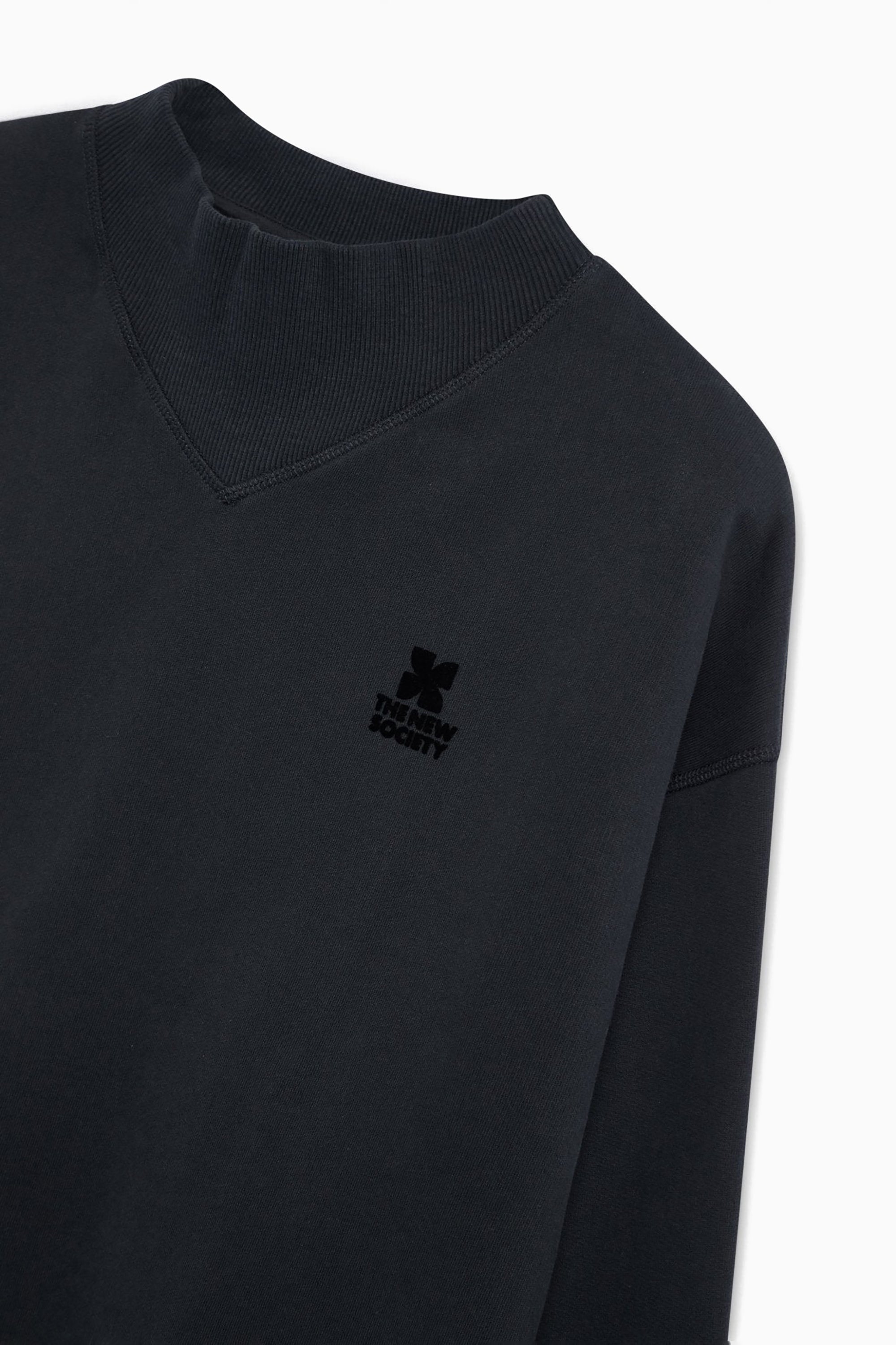 TNS Logo Rib Collar Sweatshirt - Moonless Night