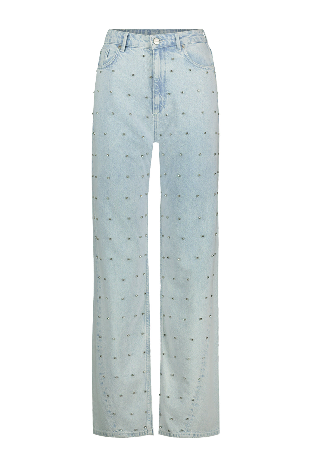 Homage to Denim Wide Leg Jeans With Strass - Light Cloudy Blue - RUM Amsterdam